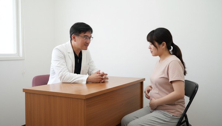 醫師為媽媽進行減肥針產後專業評估流程 門診環境整潔提供安全的減肥針產後諮詢 醫學圖表顯示使用減肥針產後的體重變化 專業醫護人員示範如何操作減肥針產後療程