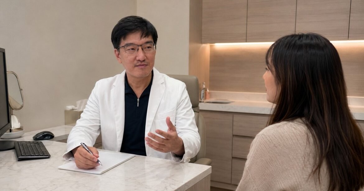 V臉療程效果示意圖，展示療程前後的變化與效果。