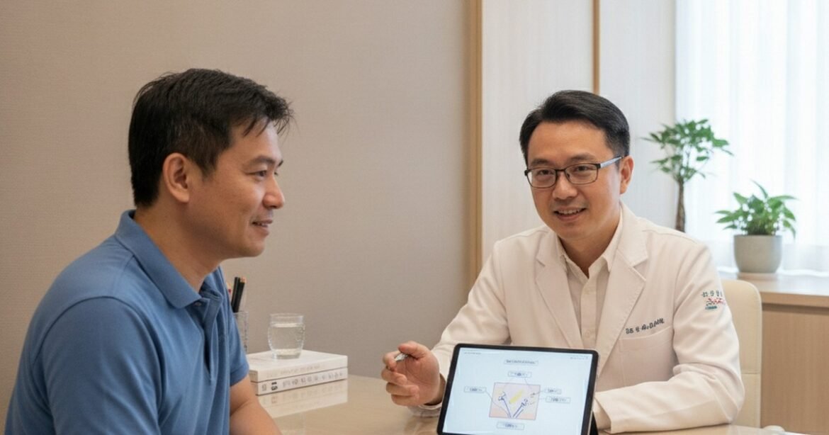 吳芮醫師為長期便秘患者提供大腸水療的重點入門教學與評估指南。